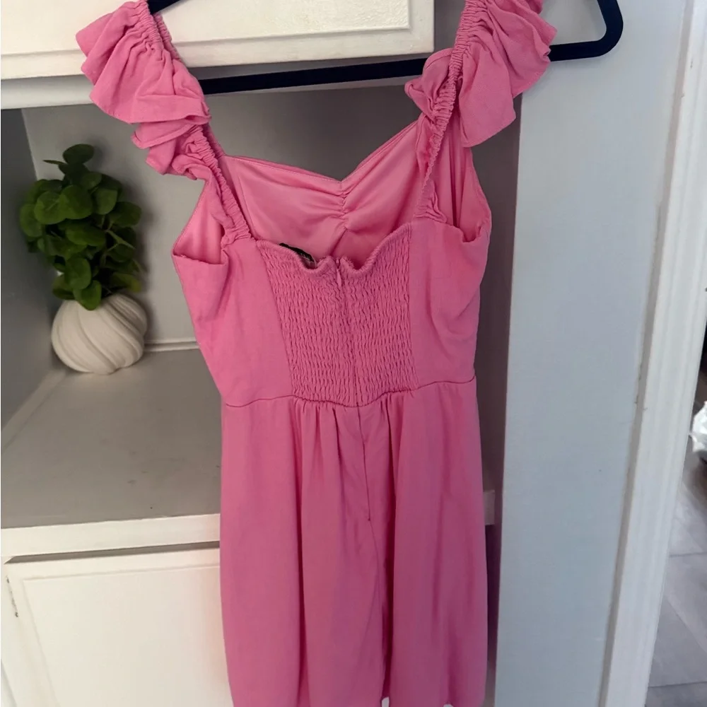 Pink Ruffle Strap Dress - Picture 2 of 2